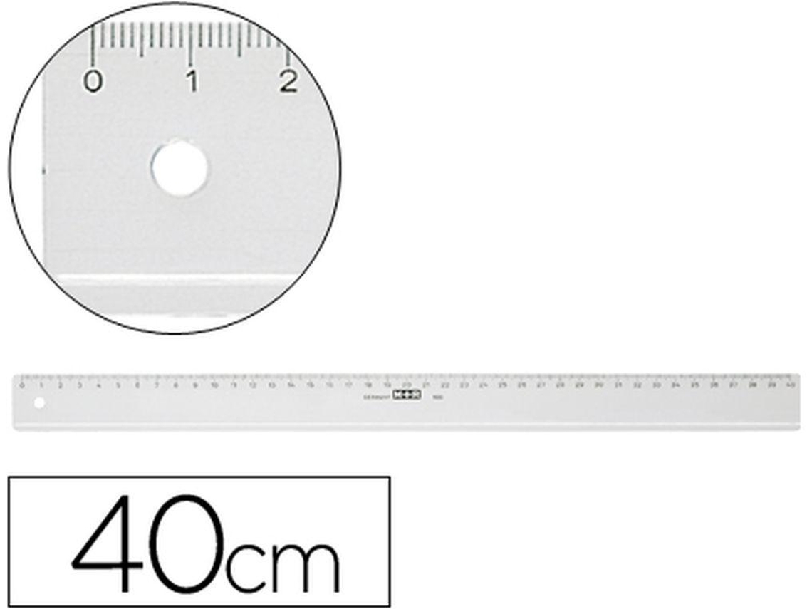 Regua MOR 40cm Plástico Transparente0