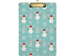 Prancheta À Prova D'água para Escritório, com Estampa de Boneco Neve, Azul 31,8 X 22,9 0,3 Cm