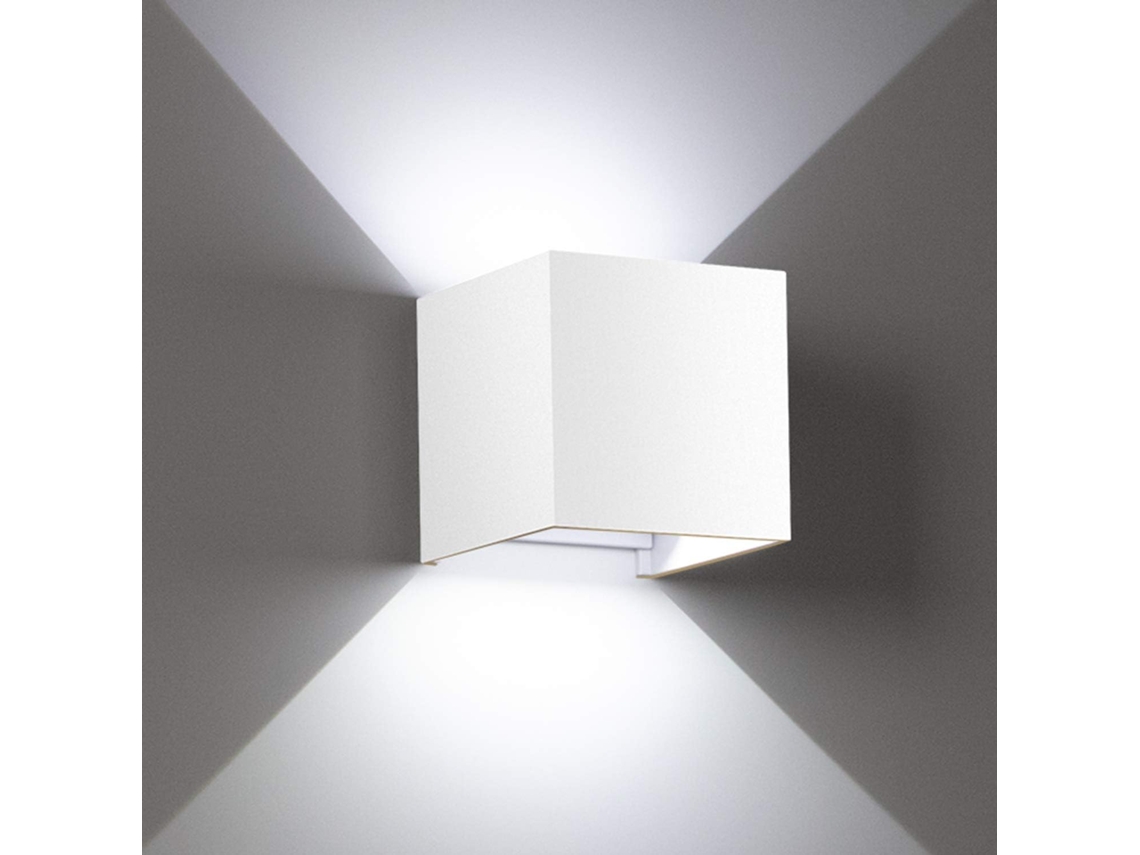 Luminária de parede invertida em alumínio com iluminação moderna para ambientes internos e externos, com classificação IP65 da BRILVIBERA.