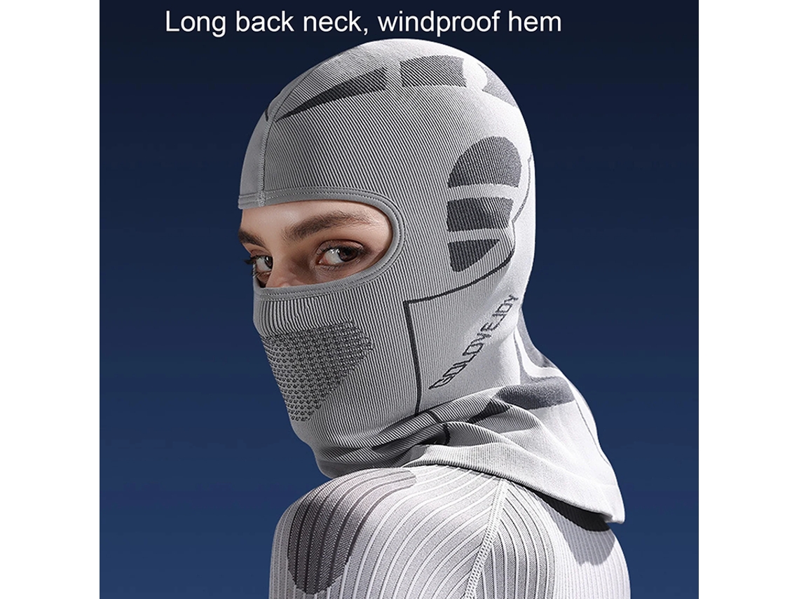 Protetor Facial Cinza De Inverno Para Esqui Ultragrosso À Prova De Vento Balaclava Supermacia Com Absorção De Suor Para Ciclismo E Esqui