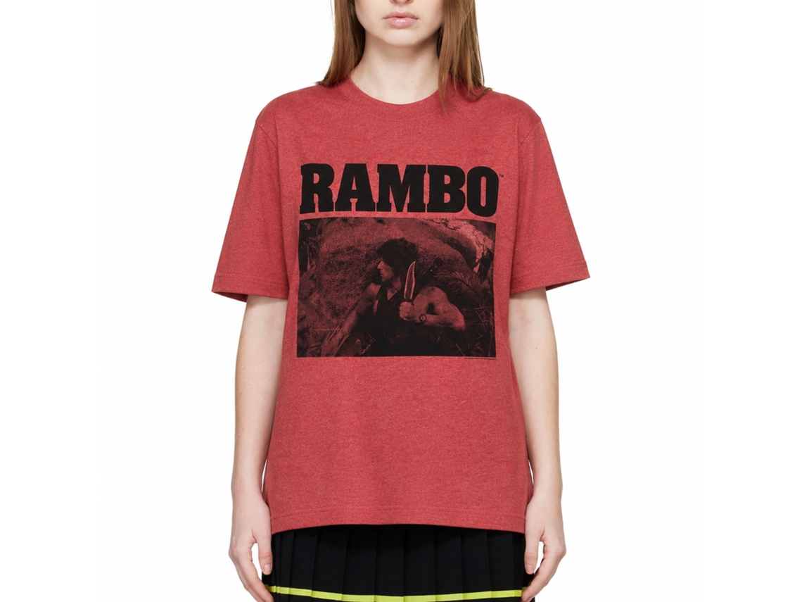 Rockinstone Rambo Movie Marine Heather Red Adult T-shirt Size:xxl