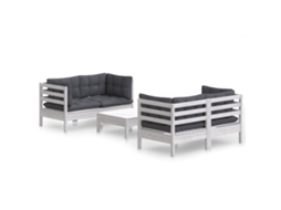 Garden Lounge Set, Garden Lounge Sets Vidaxl Branco Madeira De Pinho (n/a)