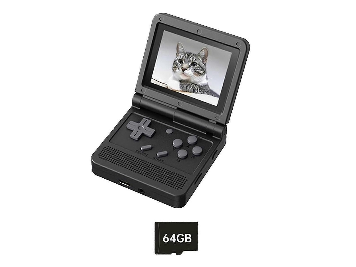 Console De Jogos Retrô V90, 64 Gb, Tela Ips 3 Polegadas, Portátil, Código Aberto, Mini B
