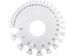 Calibre De Fio De Aço Inoxidável Com Escala Imperial 0-36, Diâmetro Externo 84mm, Pacote Com Capa De Botão