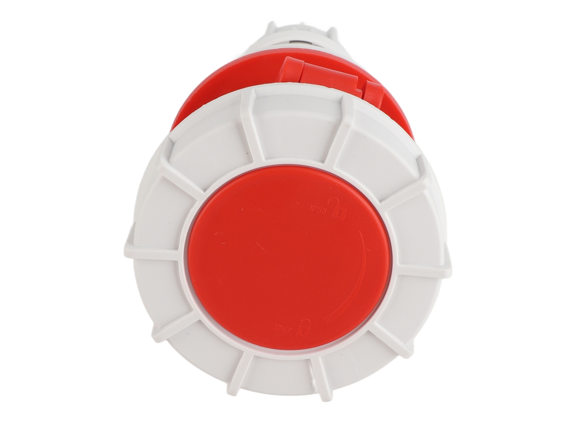 Aetheria plug Industrial 5 Pinos 63a Impermeável Compacto para Cervejarias Oficinas Acampamentos Vermelho