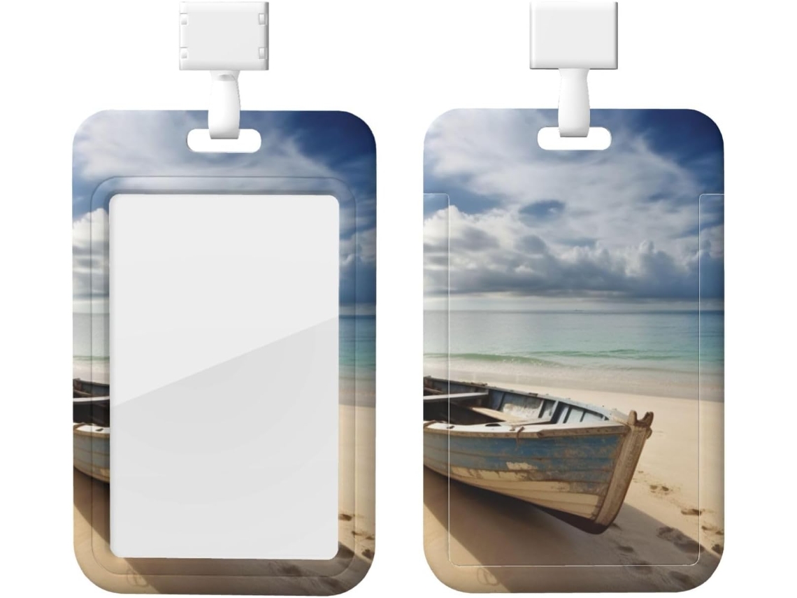 Porta Crachá Com Cordão, Plástico Impermeável Suporte Crachá Crachás Identificação Barco Na Praia, Retrátil