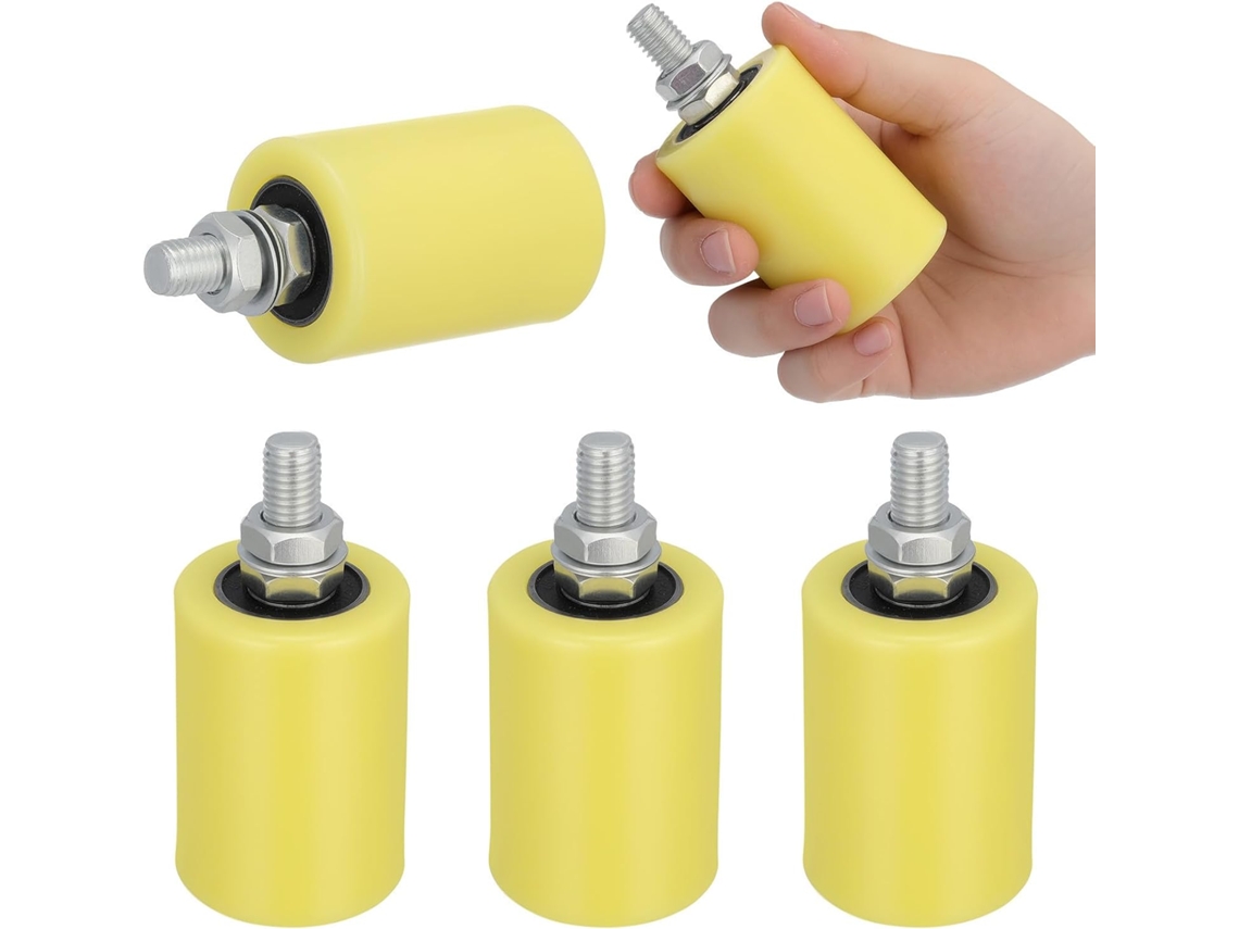 Hemobllo Conjunto De 4-rodas Nylon Reforçadas Para Portão Deslizante Com Bloco Polias Portas Deslizantes Trilho, Fáceis