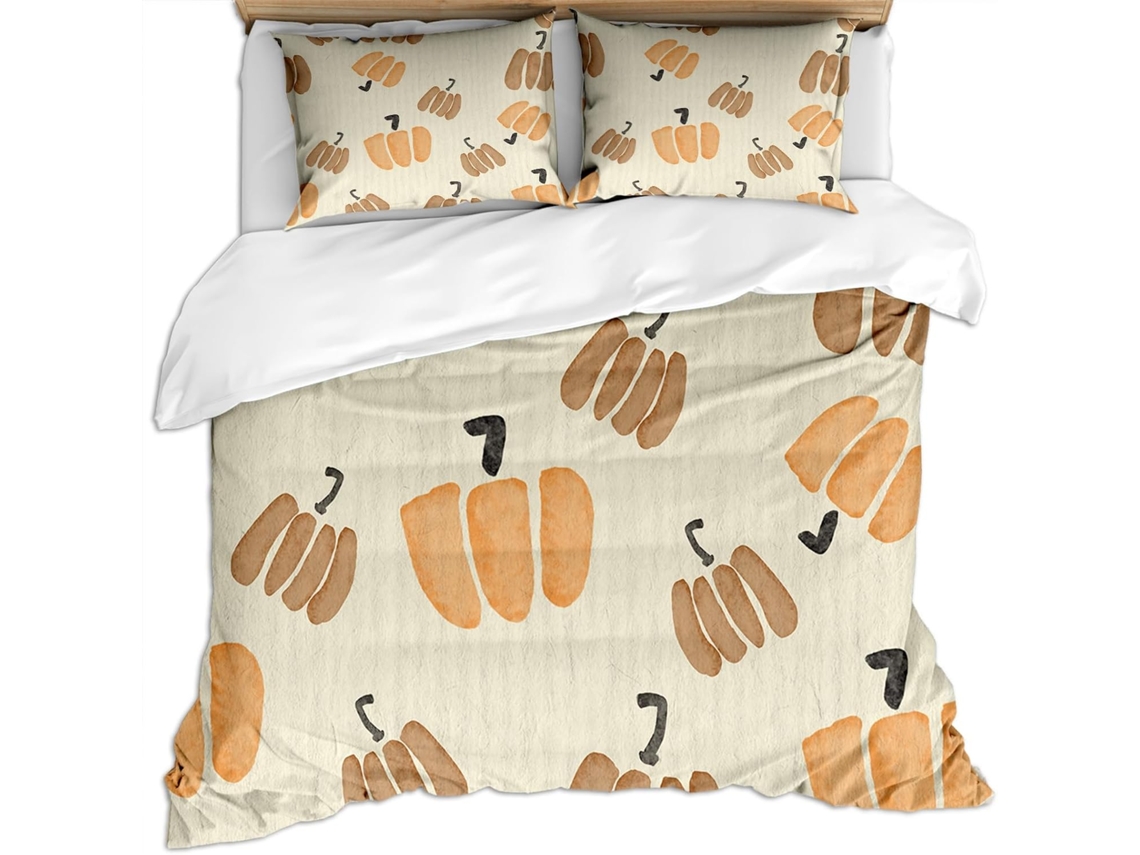 Capa de Edredom com 2 Fronhas 65x65 Cm em Microfibra Fronha (LxA)