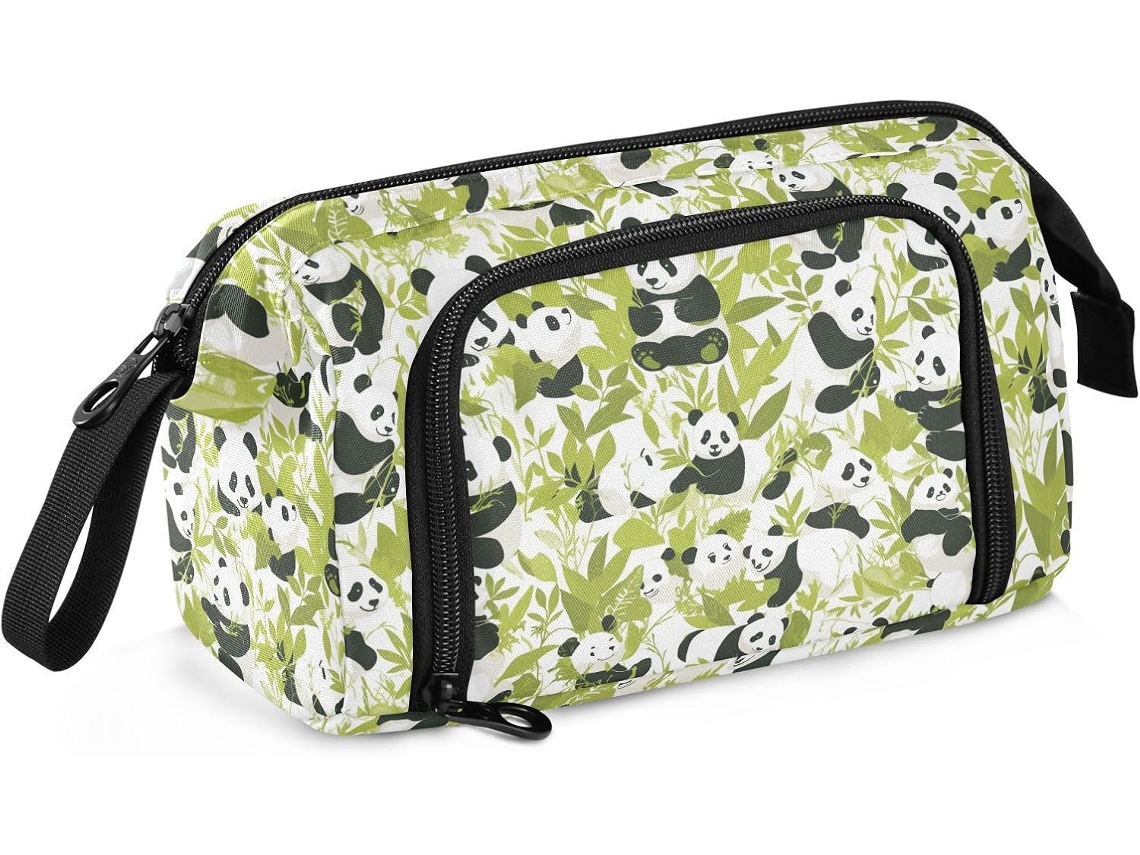 Estojo Infantil Leve e Espaçoso com Estampa de Panda. Metal 24 X 9,5 15 Cm Resistente