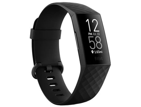 Pulseira Desportiva FITBIT BY GOOGLE Charge 4 Preto 40 mm de Borracha