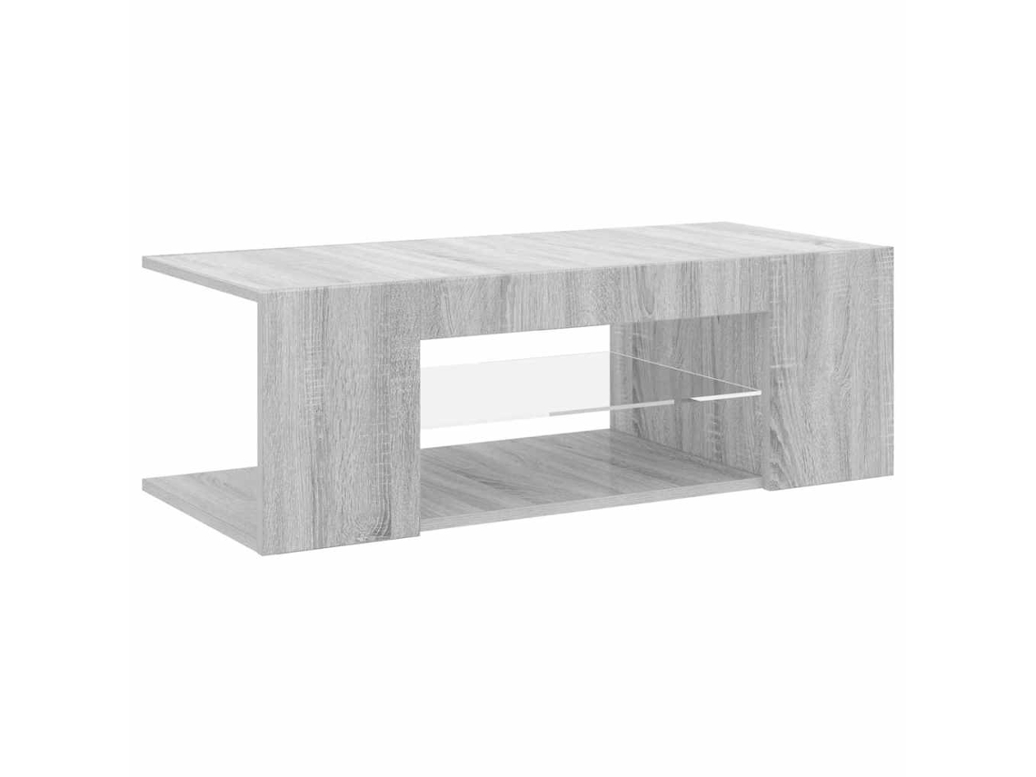 TV Móvel com Luzes LED 90x39x30 cm Cinzento Sonoma MAISON EXCLUSIVE