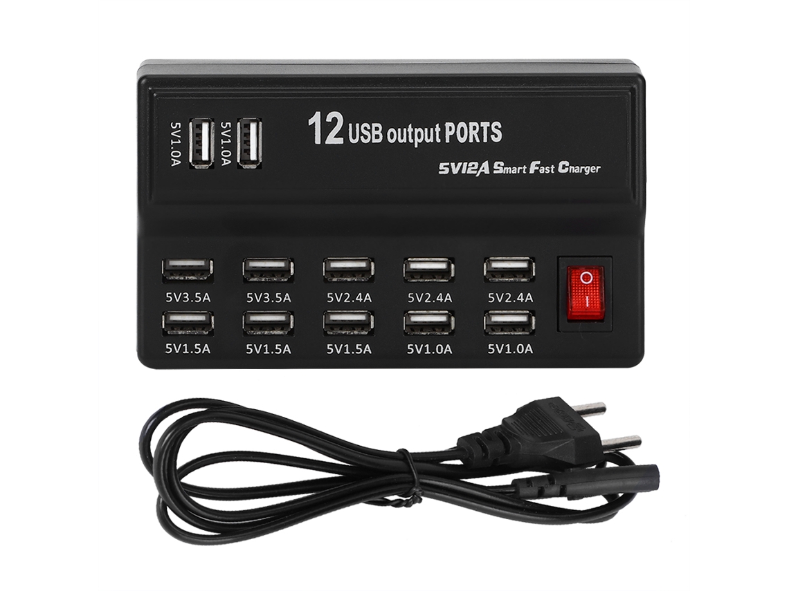 Carregador Rápido 12 Portas Usb para Casa Worten