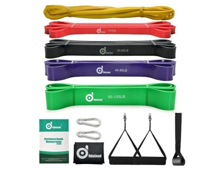 Bandas De Resistência De Látex Agptek 9 Em 1 Treinamento De Resistência Multicolor Fitness Iniciante