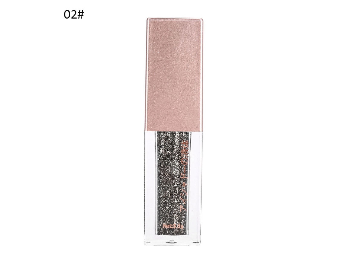 Sombra líquida cintilante, delineador em gel de longa duração, maquiagem para olhos, cosmético, 2 cores, preto cintilante