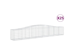 Gabion Basket, Gabion Baskets Vidaxl Prateado Ferro (400 X 50 X 60/80 Cm)