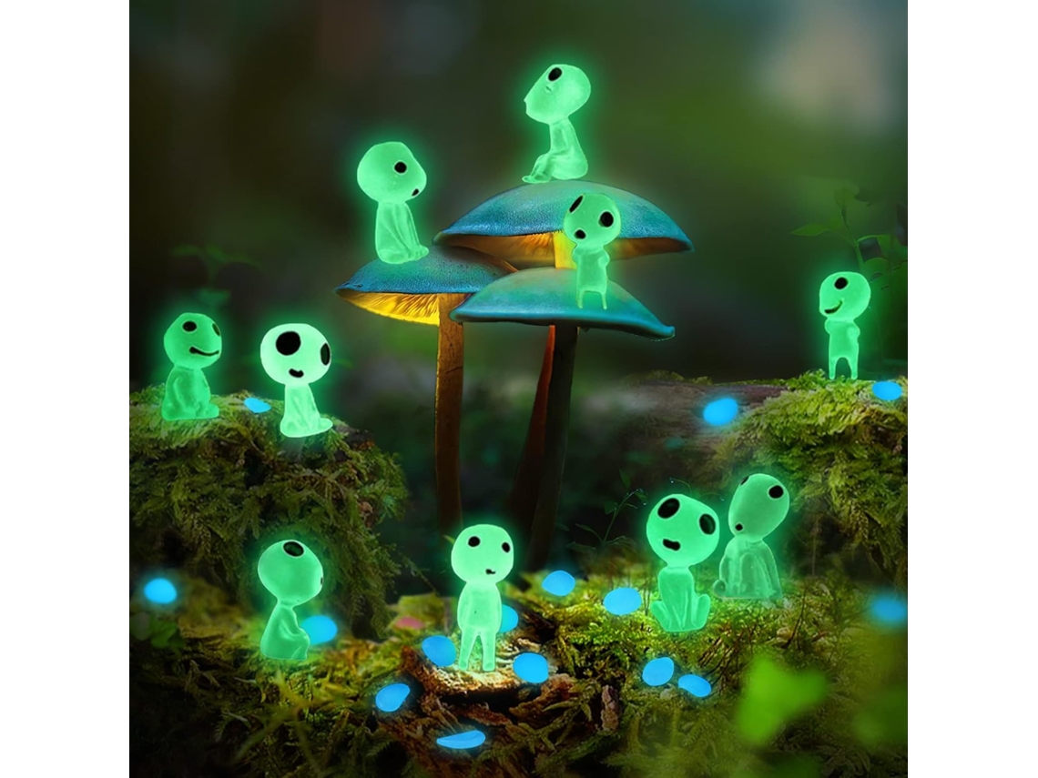 KOFIHETY Decoração De Jardim De Fadas Encantada, Luminosos Elfos Fantasmas Em Miniatura Para Micro Paisagem, Brilho Em Decoração Escura Ao Ar Livre No Pátio, U