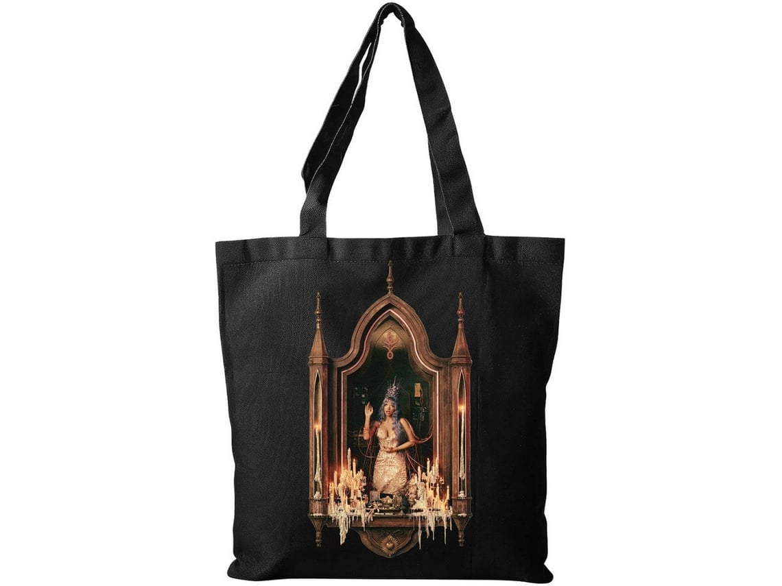 Bolsa AQUAFORGE Tote Melanie Martinez Gothic Hades em Algodão Tamanho Único Preta