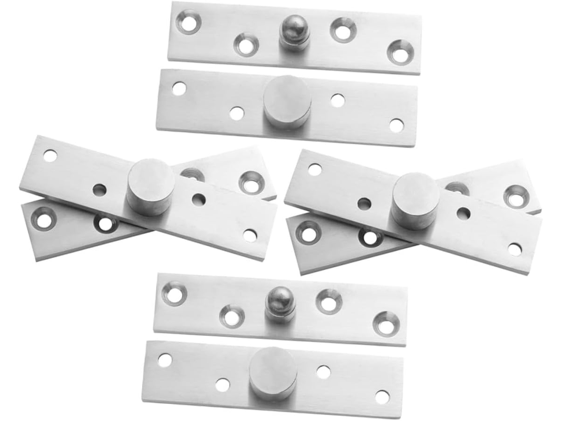 Conjunto De 4 Dobradiças Giratórias Em Aço Inoxidável Para Portas E
