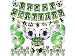 Decorações Para Festa De Aniversário Com Tema Futebol, Faixa Balões Metalizados Perfeito Festas Esportivo E Artigos Futebol.
