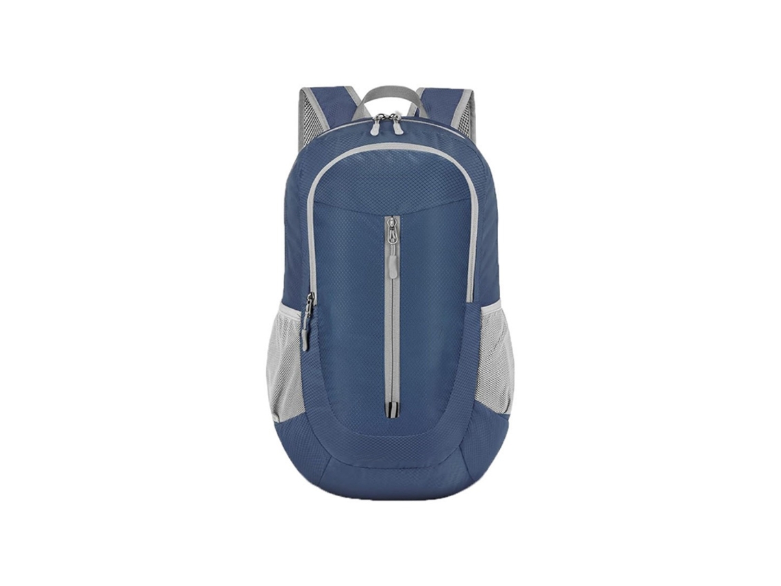 Mochila Dobrável Para Caminhadas De 20 A 35 Litros, Bolsa De Viagem Leve E Resistente À Água, Azul