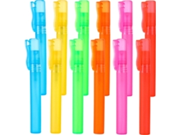 Conjunto De 12 Mini Frascos De Perfume Recarregáveis, 10ml, Sprays Portáteis Coloridos, Azul