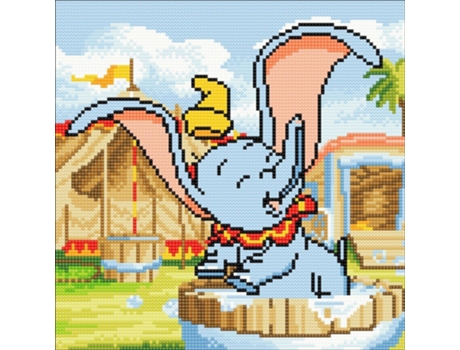 Pintura Diamante Dumbo 30 X 30 Cm Youdoit CRYSTAL ART