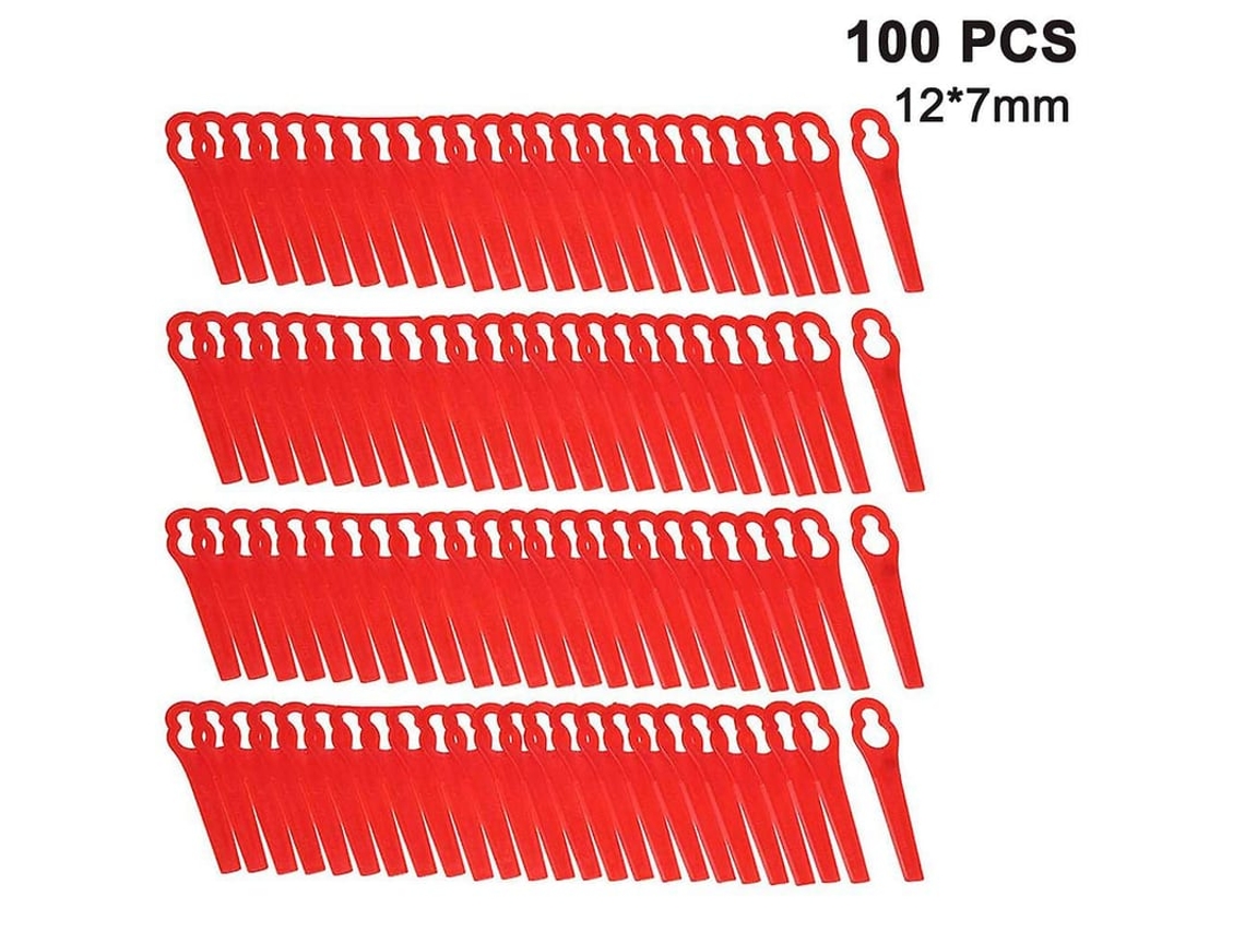 100 Lâminas De Cortador De Grama Plásticas Lâmina De Desbrozador Para Frt18a Frt18a1 Art 46155 Frt20a1