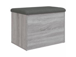 Storage Bench, Storage Benches Vidaxl Cinzeto Madeira Processada (62 X 42 X 45 Cm)