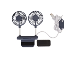 2026zentro-ventilador Clip Para Monitor 2 Cabeças 3 Velocidades Cabo Usb 2m Silencioso Azul Para Escritório Familiar