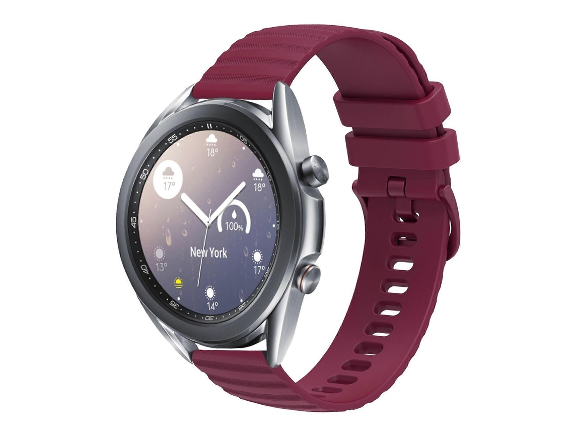Pulseira De Silicone Sólida Com Padrão De Bolinhas Onduladas Para Samsung Galaxy Watch3 (45 Mm E 22 Mm).