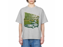 Rockinstone Back To The Future Movie Green Flight Heather Gray Adult T-shirt Size:s