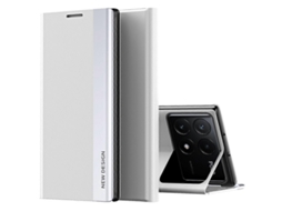 Compre Capa De Couro Antirriscos Para Xiaomi Poco F6 Pro 5g / Redmi K70 5g / K70 Pro 5g, Capa De Celular Branca