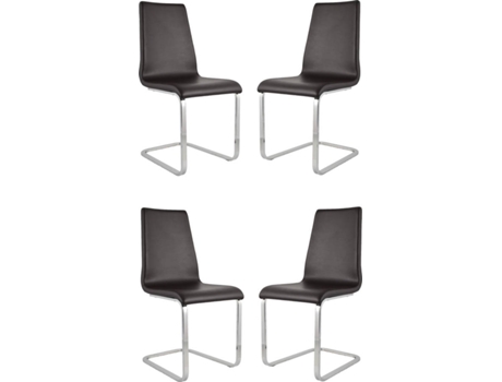Conjunto de 4 Cadeiras T M C S Berlin (Castanho - 94.5x42.5x56 cm - Aço)