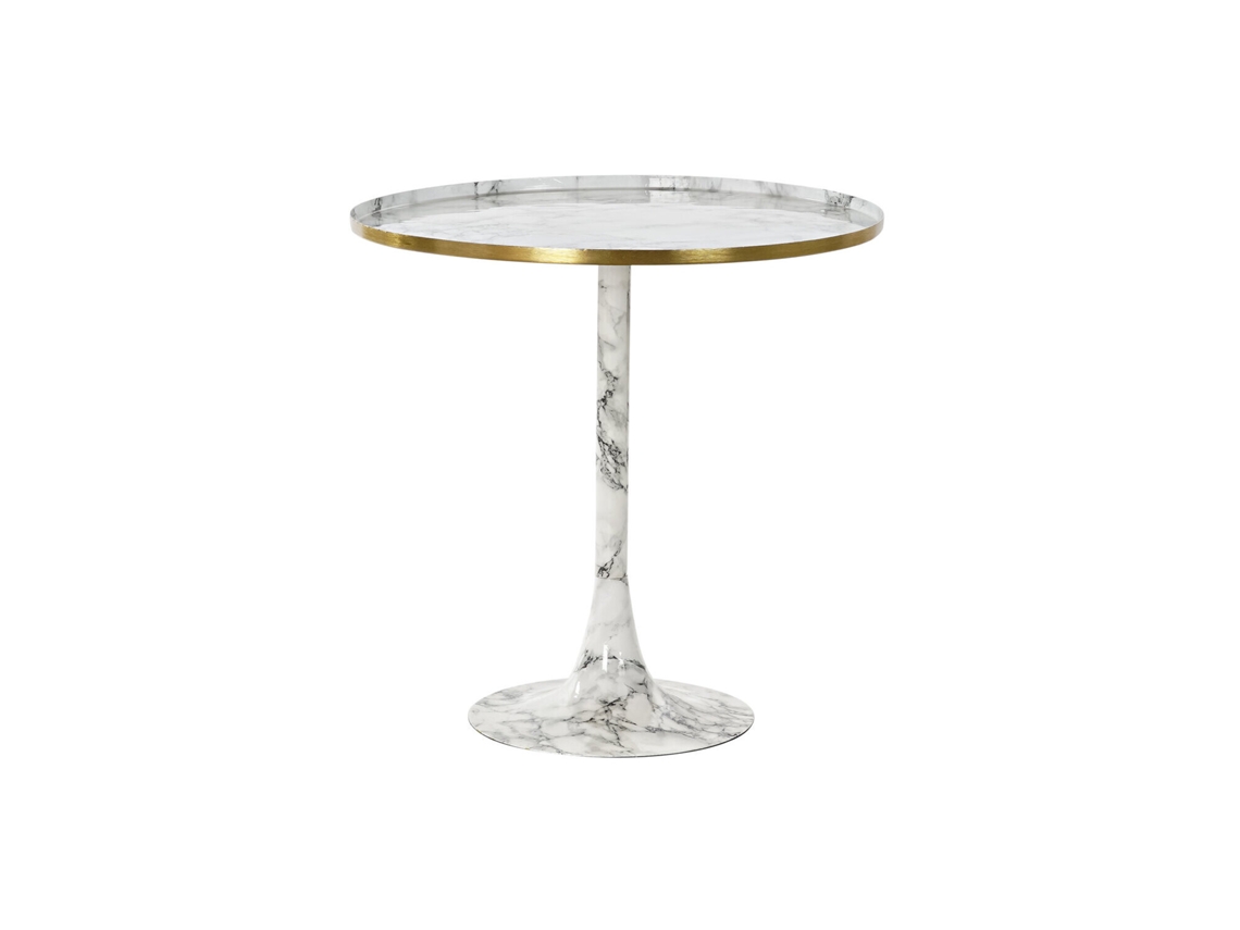 Mesa lateral de alumínio com efeito mármore, 51x51x51cm ALEXANDRA HOUSE LIVING