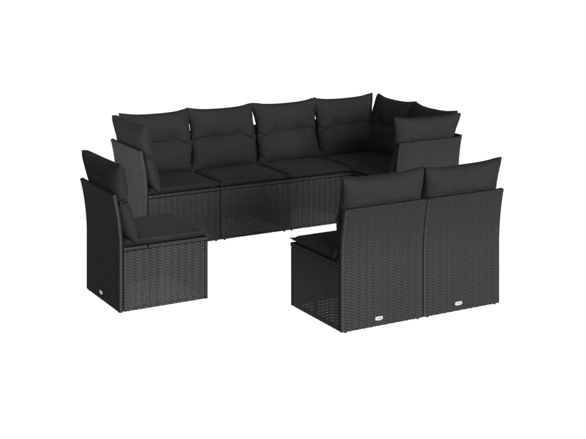 Garden Sofa Set, Garden Sofa Sets Vidaxl Preto Rattan / Vime (n/a)