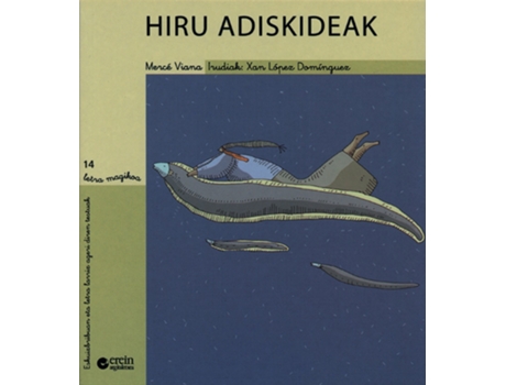 Livro Hiru Adiskideak de Mercé Viana (Basco)