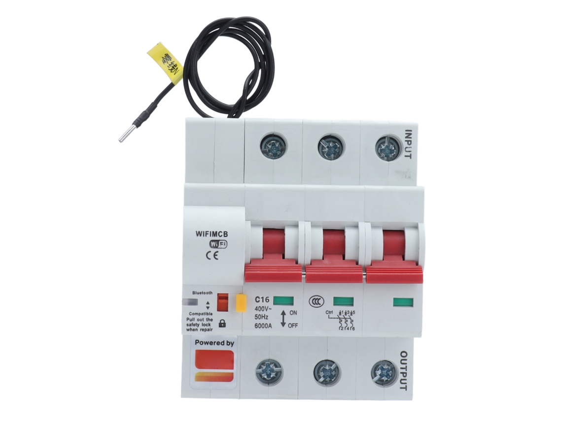 Veloriskku-interruptor De Circuito Inteligente 3p Com Controle Remoto Wifi Bluetooth Proteção Contra Fugas Ac 400v16a