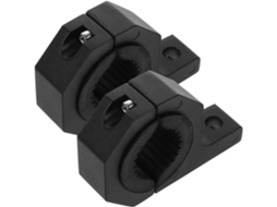 Conjunto de 2 abraçadeiras de plástico transparente para tubos de luz de motocicleta.