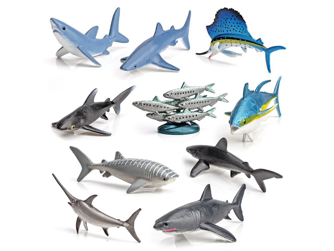 10 Peças Mini Modelos Animais Marinhos Brinquedo Educativo Presente Para Crianças