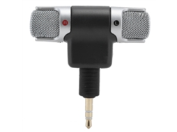 Microfone Sem Fio Mini Estéreo 3.5mm com Canal Duplo para Celular Tablet LEVEL 3