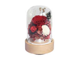 Caixa De Música Rosa Eterna Rotação Decoração Artisanal