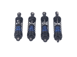 Mali 4pcs Amortecedor de Choque para Carro Rc de Liga de Alumínio Estável Alta Elasticidade Dianteiro Traseiro para Lc Racing 1/14 1/16 Azul