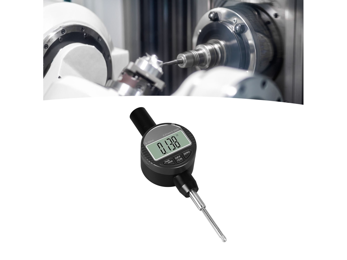 Mostrador Indicador Digital Com Resolução De 0, 01 Mm(0, 0005 Polegadas), Alcance De 0 A 30 Mm, Rosca M2.5