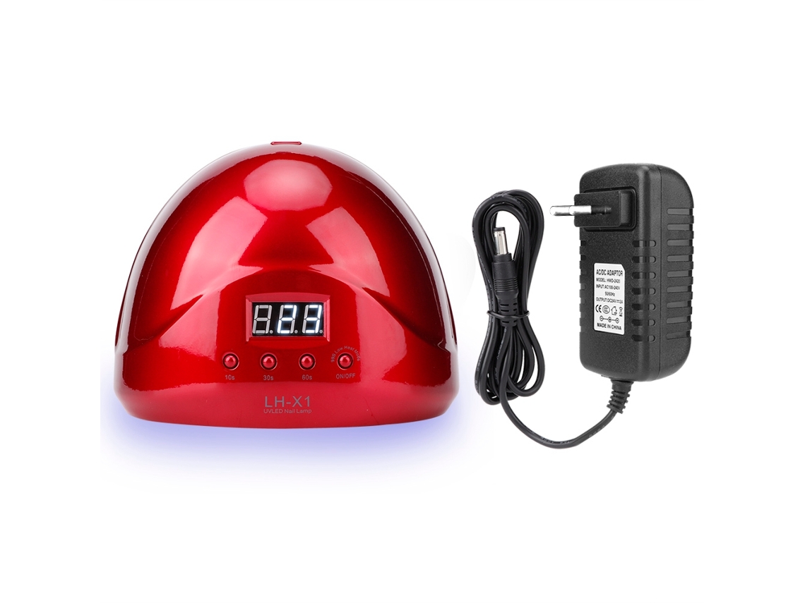 Lâmpada Manicure Profissional 52w Secador Rápido De Esmalte De Unha Led Cor Vermelha