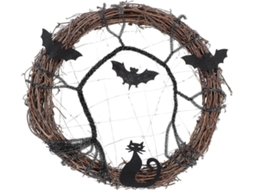 Guirlanda De Halloween Com Morcegos, Decoração Elegante Para Porta. Ly Ebike