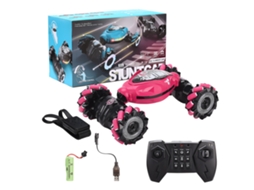 Mali carro de Stunt Rc com Controle Remoto e Sensor 360° Rotação 2 Modos Luzes Coloridas
