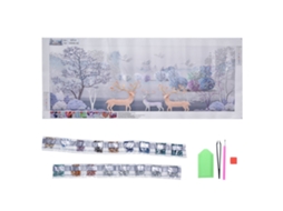Kit De Pintura Com Diamantes Cervo Colorido Da Laxiscreed Para Entretenimento E Decoração