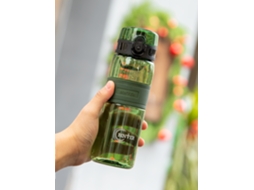 Garrafa de Água Esportiva Portátil À Prova de Vazamentos de 500 Ml com Filtro para Chá, Transparente MDUG (verde)