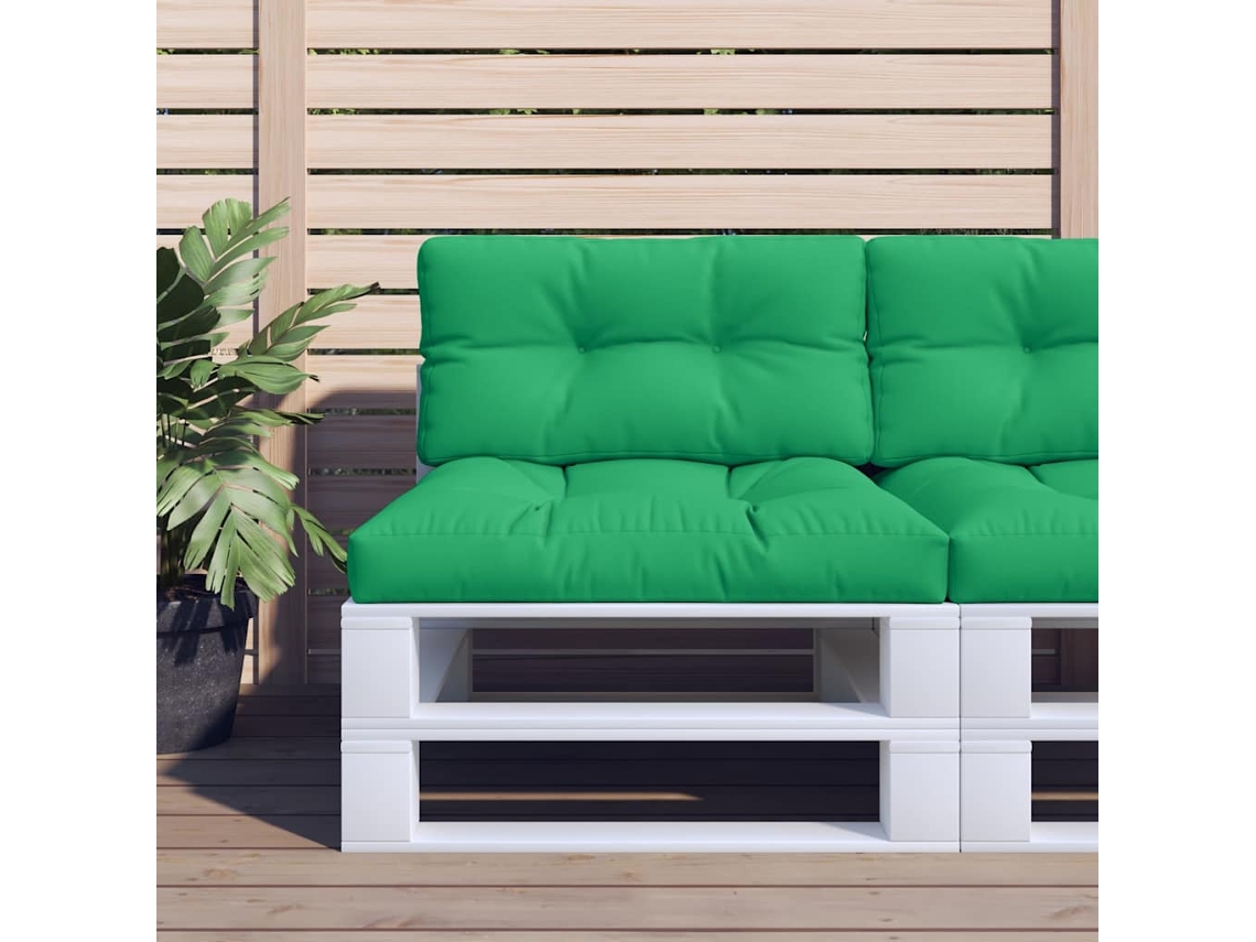 Vidaxl Almofadão Para Sofá De Paletes 80x40x12 Cm Tecido Verde