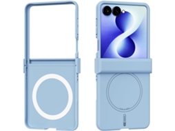 Capa Para Samsung Galaxy Z Flip 8 2026,revestimento Rígido Em Policarbonato Resistente A Riscos, Carregamento Rápido. Azul Claro Hexinyigjly